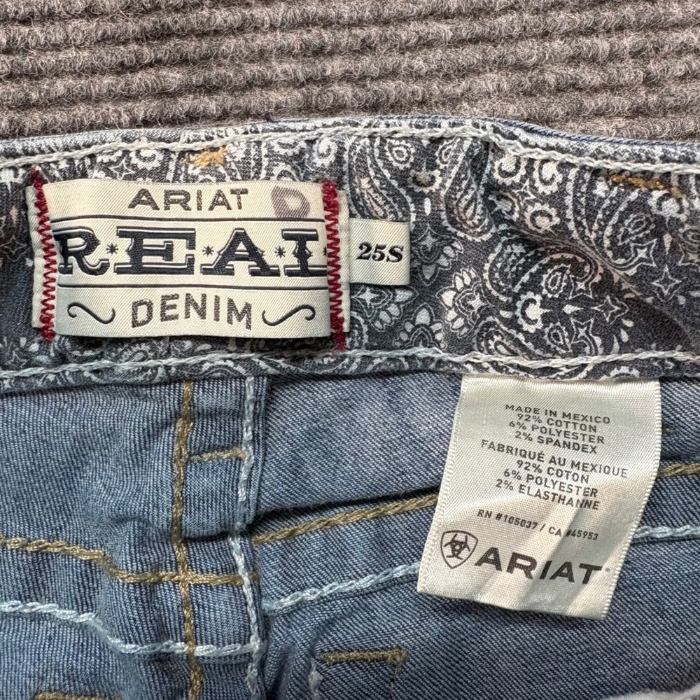 Ariat REAL Denim Womens 25S Mid Rise Bootcut Jeans Medium Wash Western Stretch - Picture 3 of 7